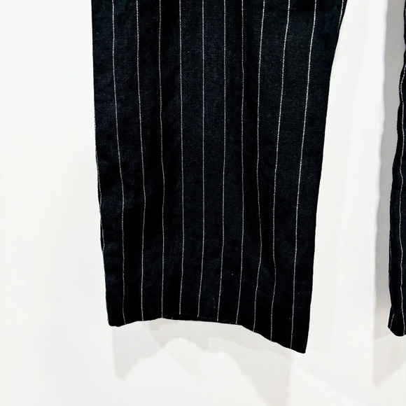 RALPH LAUREN Black  striped linen pants - Picture 5 of 8